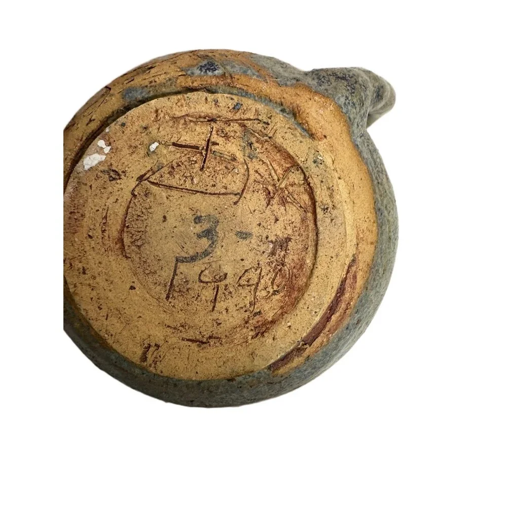 Vintage 1990 Small Pottery Stoneware Pitcher Marked